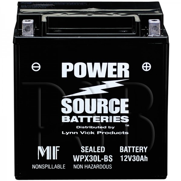 WPX30L-BS Motorcycle Battery replaces 66010-97 for Harley Davidson