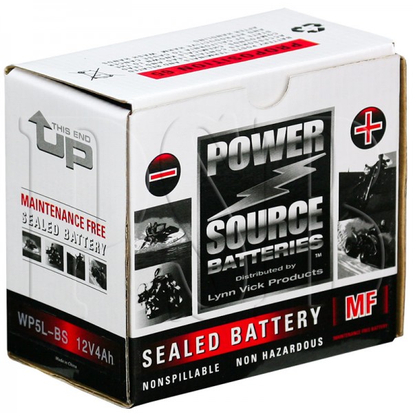 WP5L-BS Power Source Sealed AGM Motorcycle Battery for YTX5L-BS, YT5L, YTX5L, YT5L-BS, GTX5L-BS