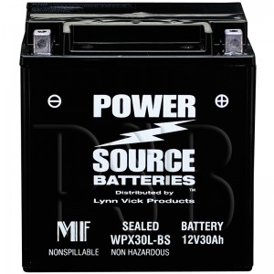 WPX30L-BS 30ah Sealed Battery replaces Yuasa YIX30L-BS, YIX30LBS